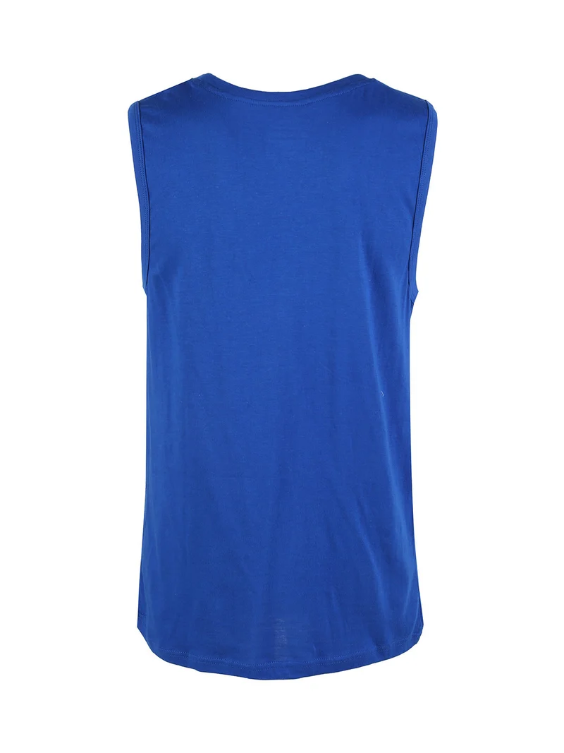 Canotta uomo in cotone - blu