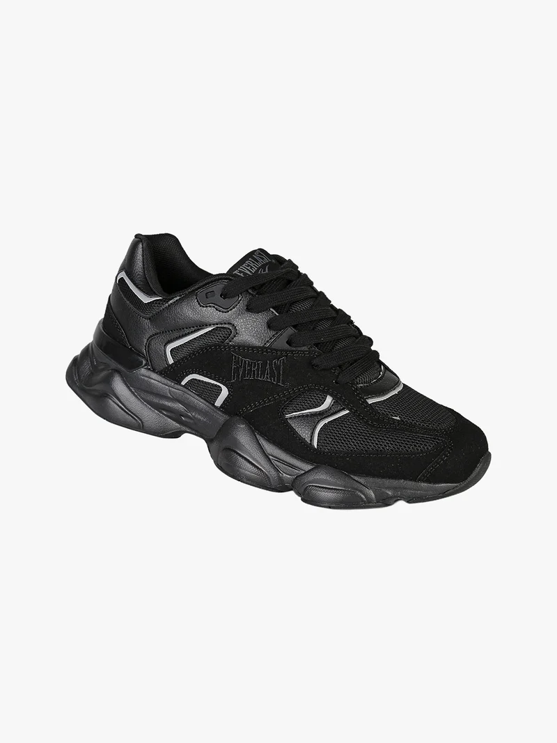 Sneakers sportive da uomo con suola alta - nero