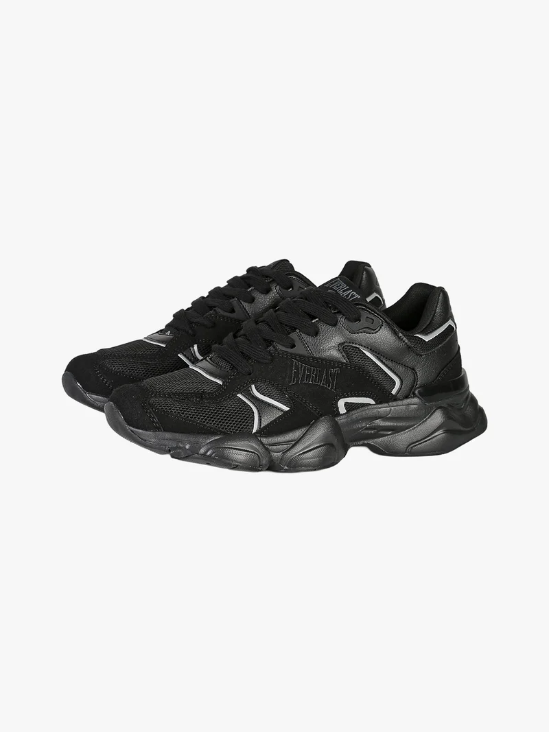 Sneakers sportive da uomo con suola alta - nero