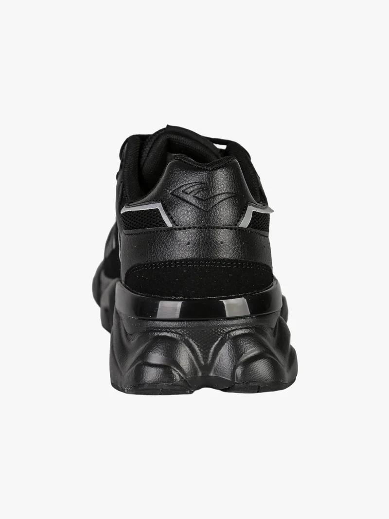 Sneakers sportive da uomo con suola alta - nero