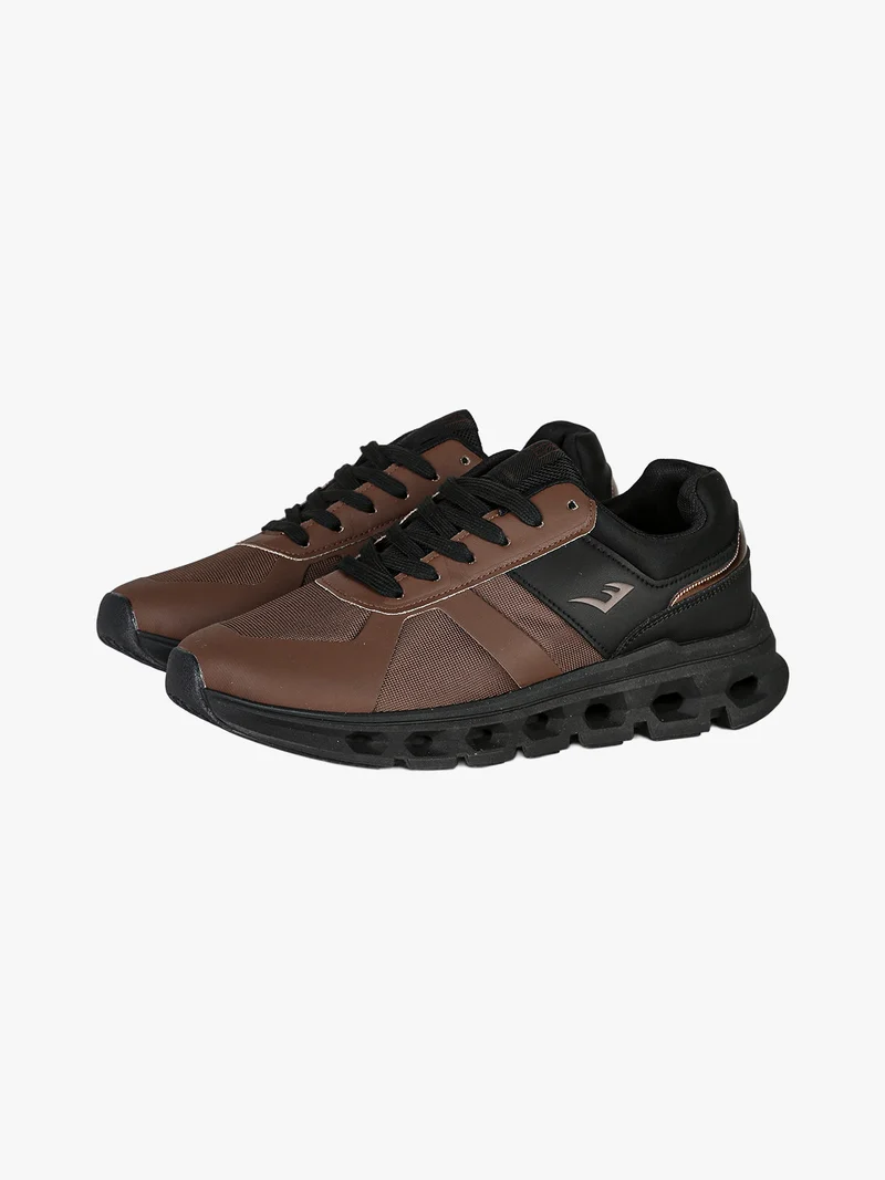 Sneakers sportive da uomo stringate - moro
