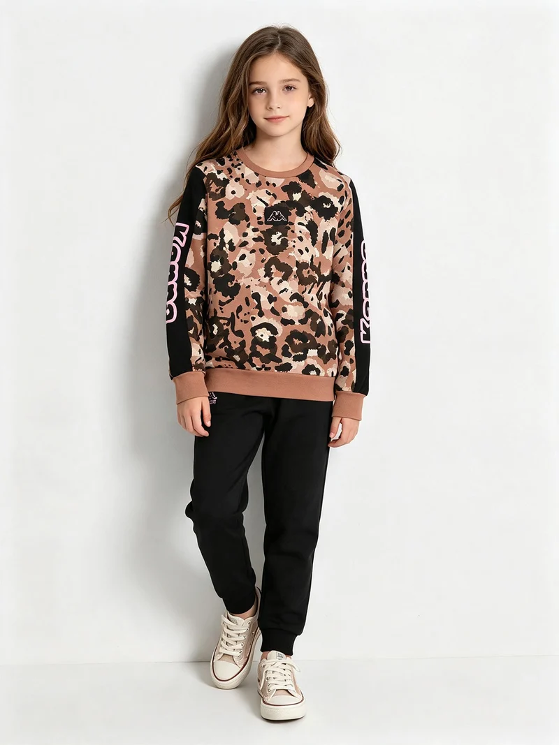 Completo tuta da ragazza 2 pezzi animalier con interno in caldo cotone - nudo