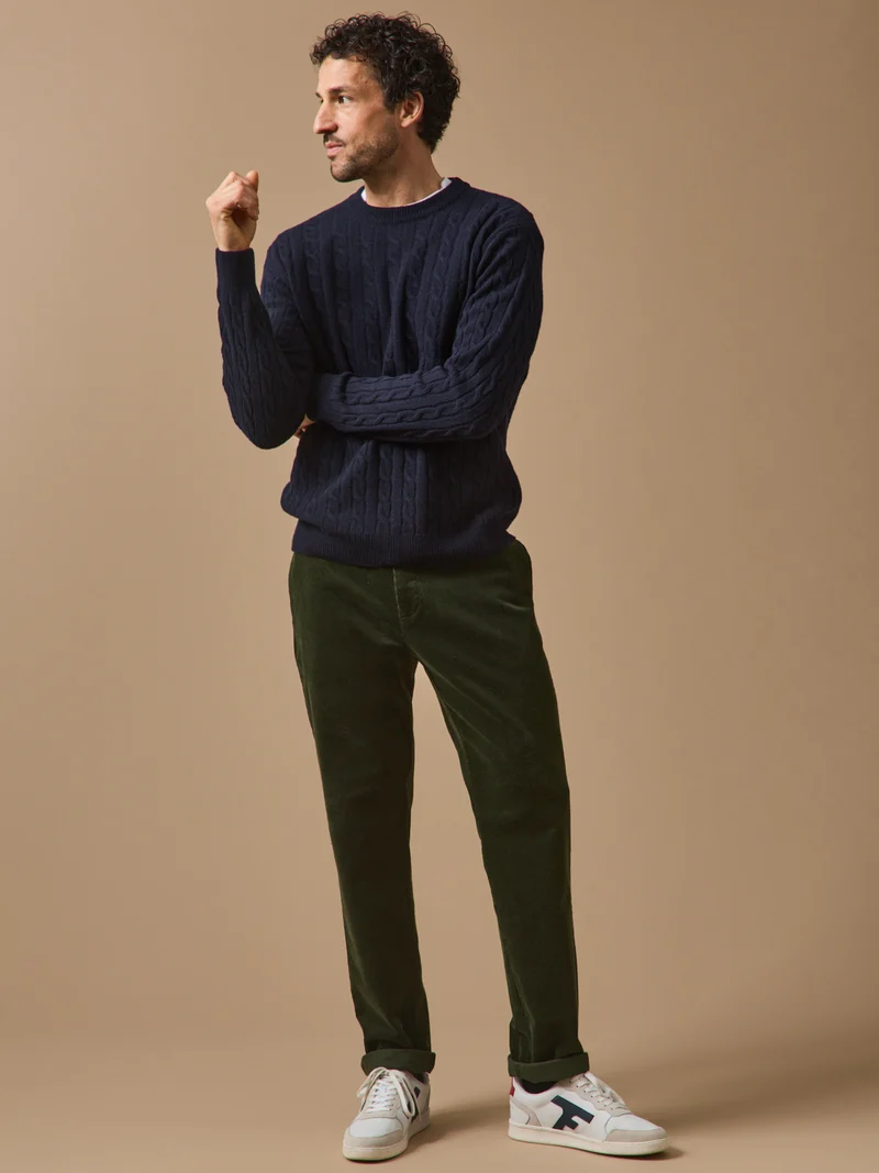 Herren-Chinohose « regular » aus Velours
