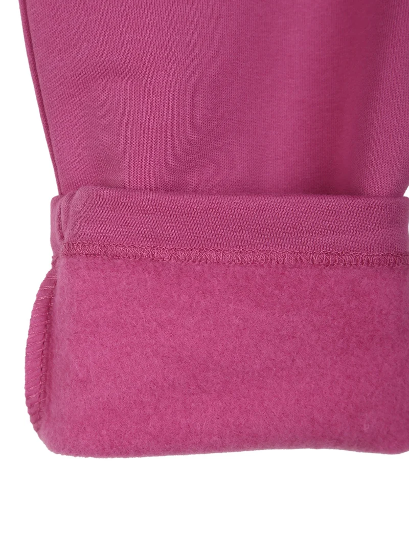 Completo tuta 2 pezzi da neonata con scollo tondo e interno felpato - panna