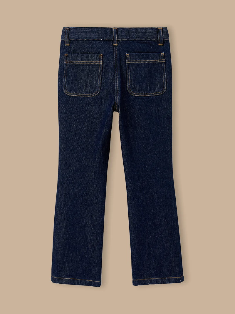 Mädchen-Denimhose, weit