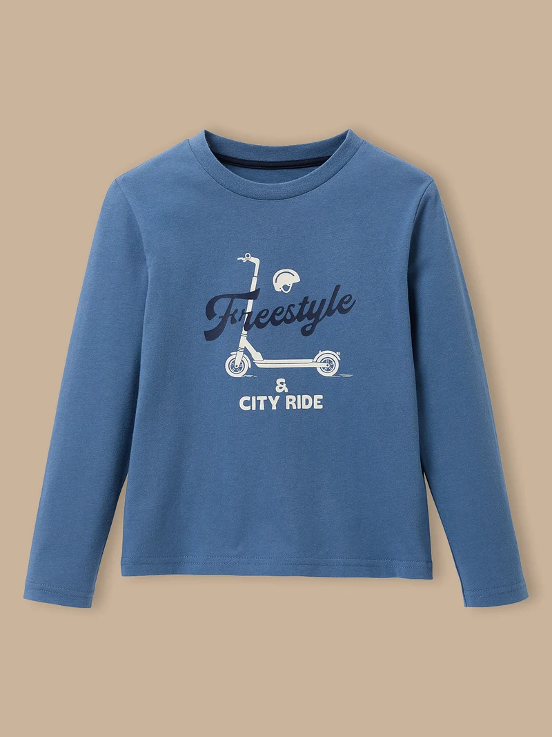 Jungen T-Shirt mit Druckmotiv – Bio-Baumwolle