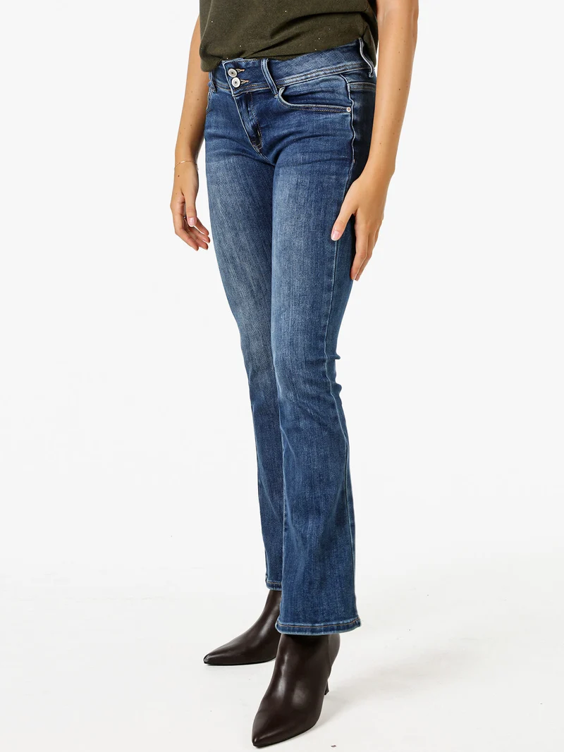 Jeans donna a zampa vita bassa - jeans