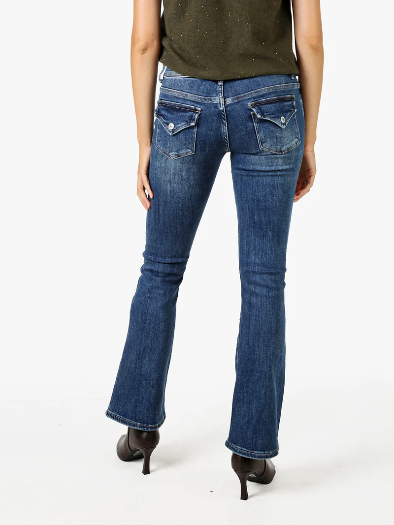 Jeans donna a zampa vita bassa - jeans