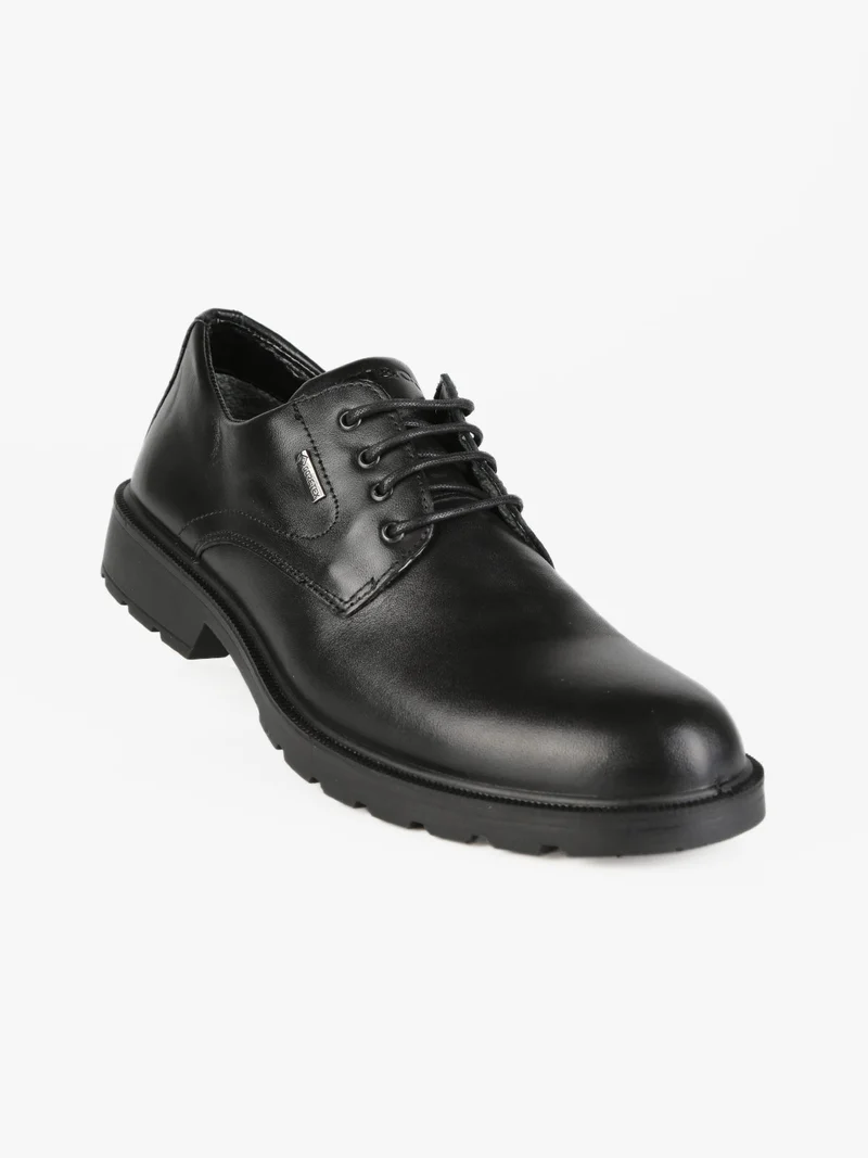 Scarpe stringate da uomo in pelle - nero