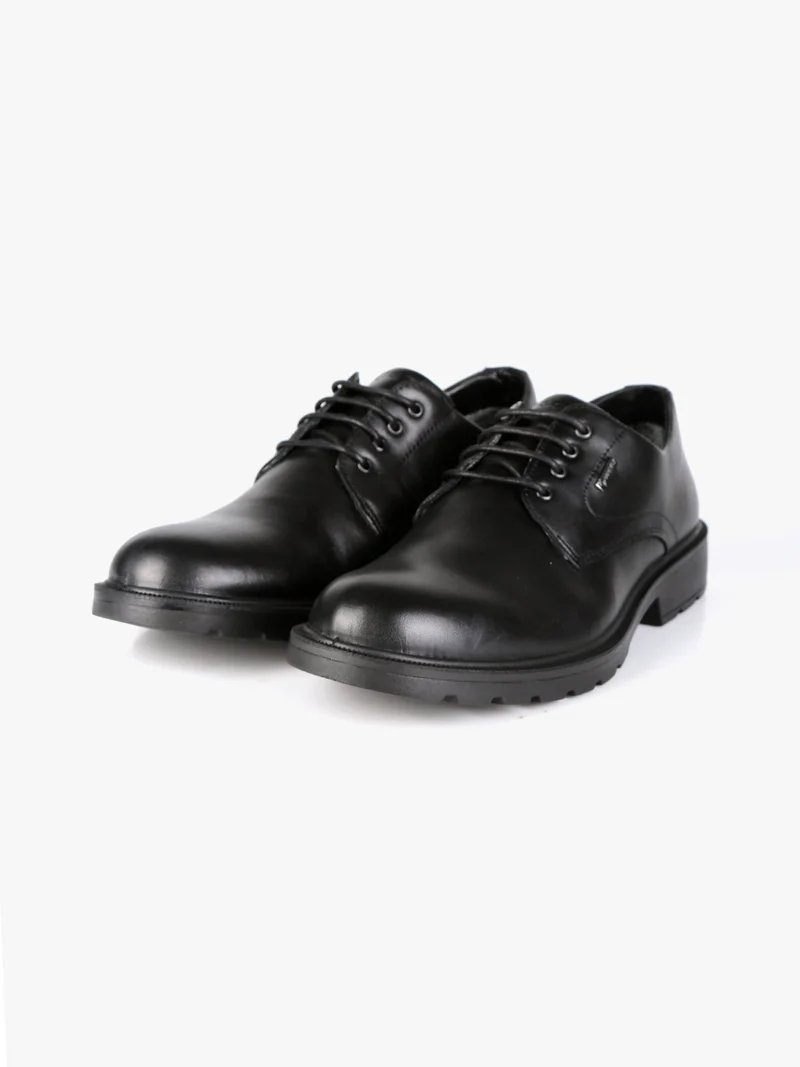 Scarpe stringate da uomo in pelle - nero