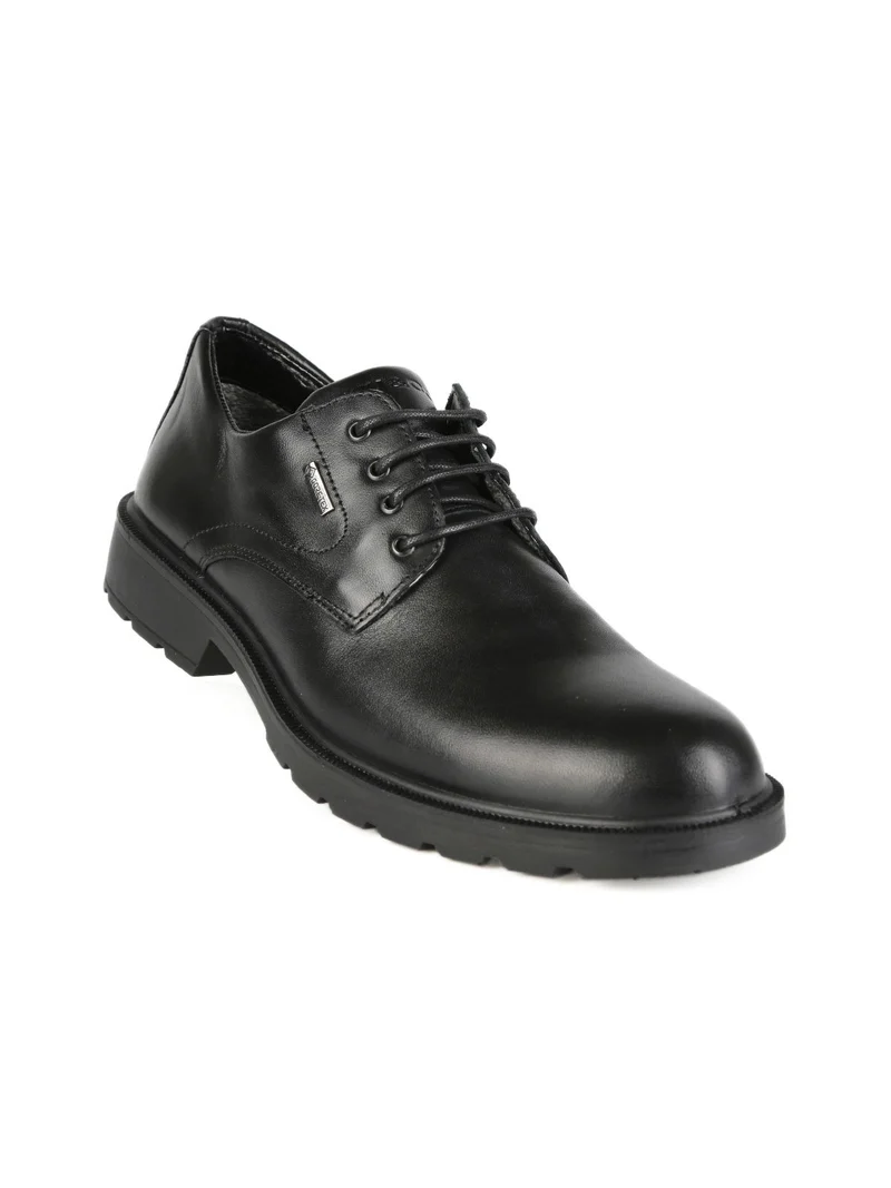 Scarpe stringate da uomo in pelle - nero