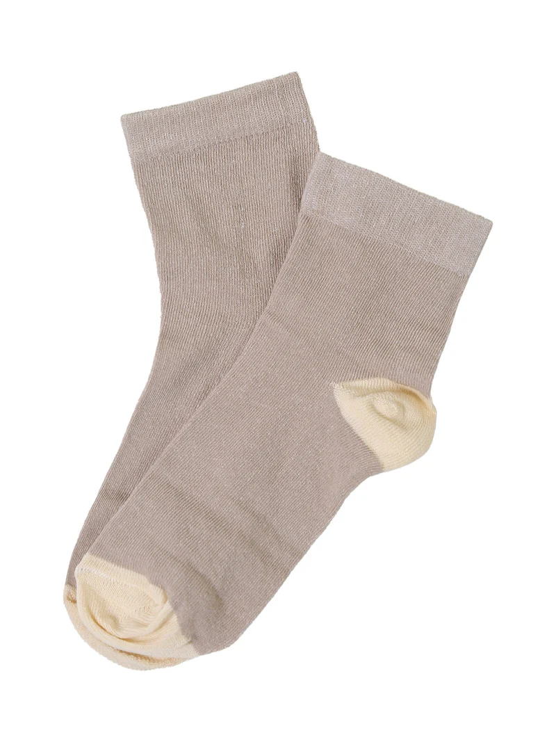 Pigiama lungo da uomo in cotone con pantaloni a quadri e calze incluse - sabbia