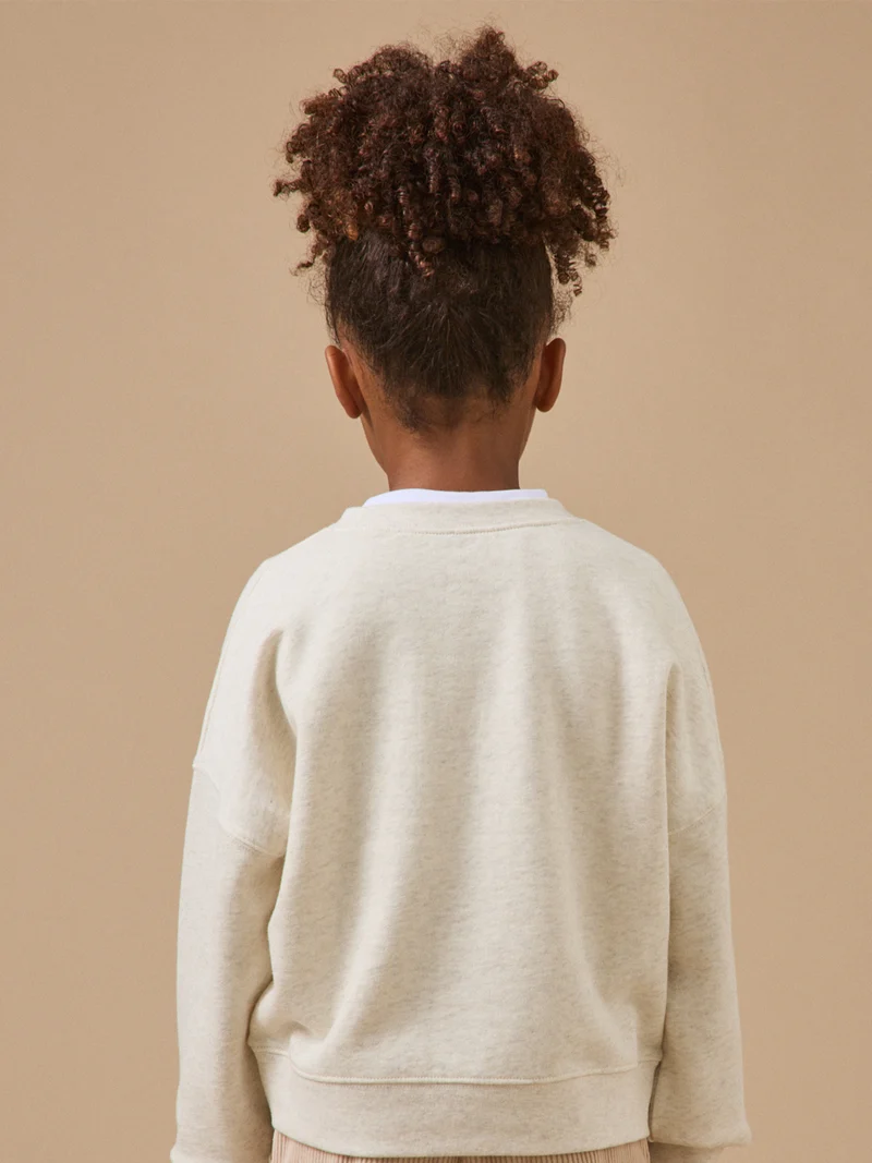 Mädchen-Sweatshirt mit Schriftzug – Bio-Baumwolle
