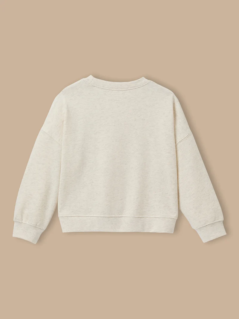 Mädchen-Sweatshirt mit Schriftzug – Bio-Baumwolle