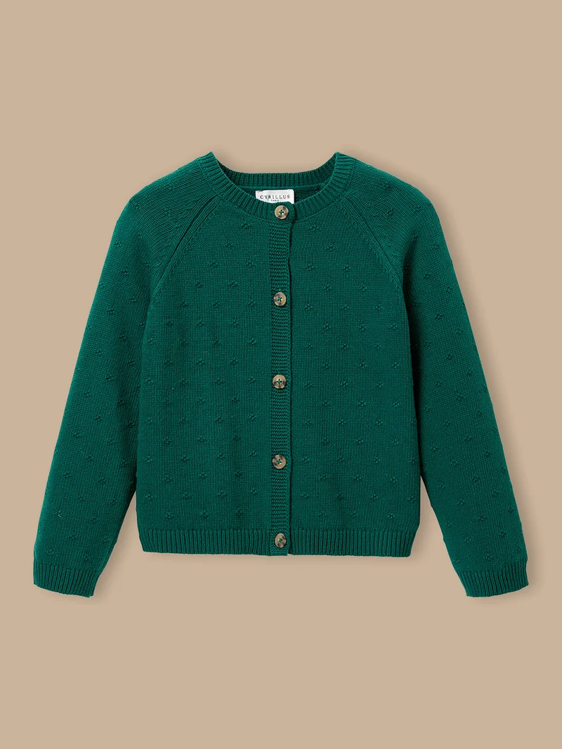 Mädchen-Cardigan mit Lochmuster