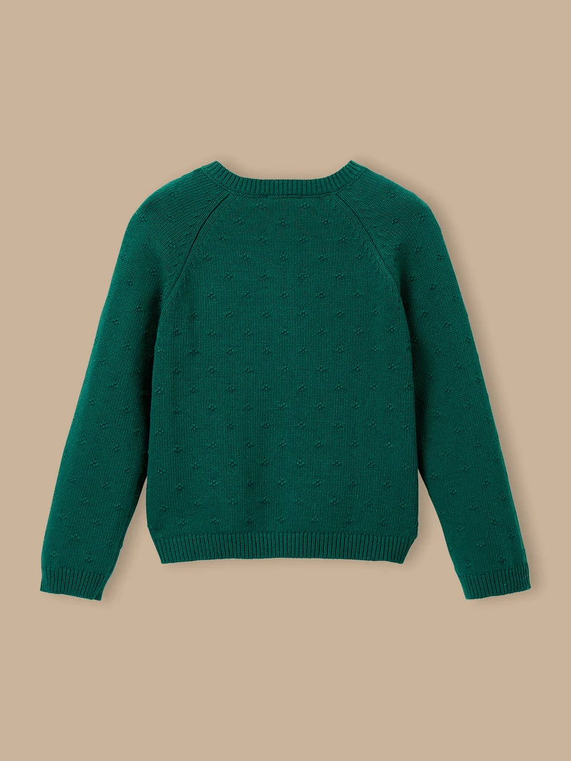 Mädchen-Cardigan mit Lochmuster