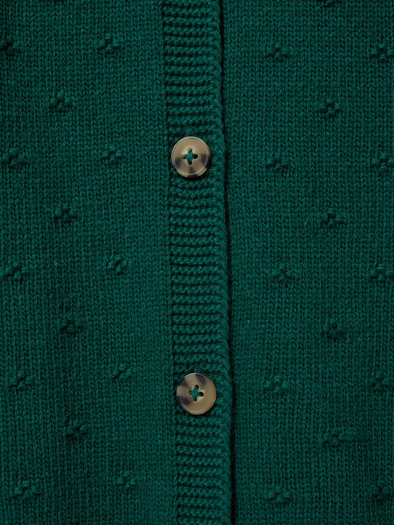 Mädchen-Cardigan mit Lochmuster