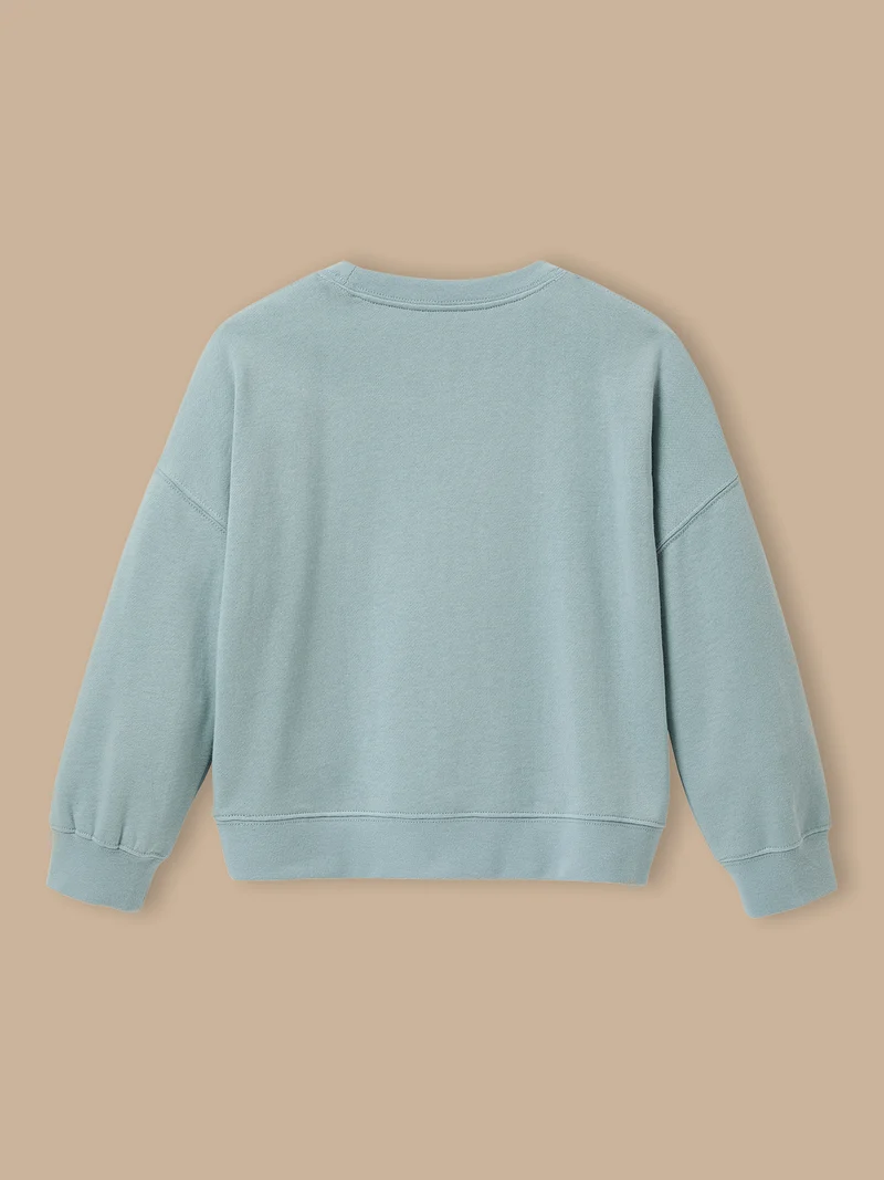 Mädchen-Sweatshirt « Cool Team », aus Liberty®-Stoff, Bio-Baumwolle