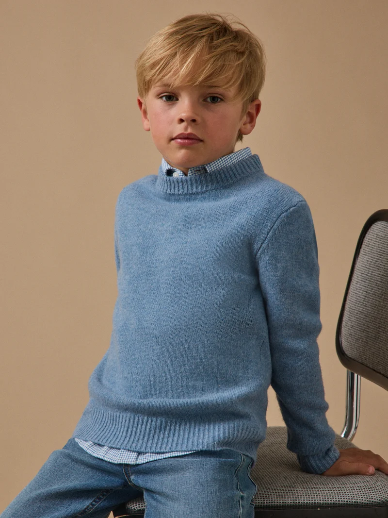 Jungenpullover aus Merino-Wolle
