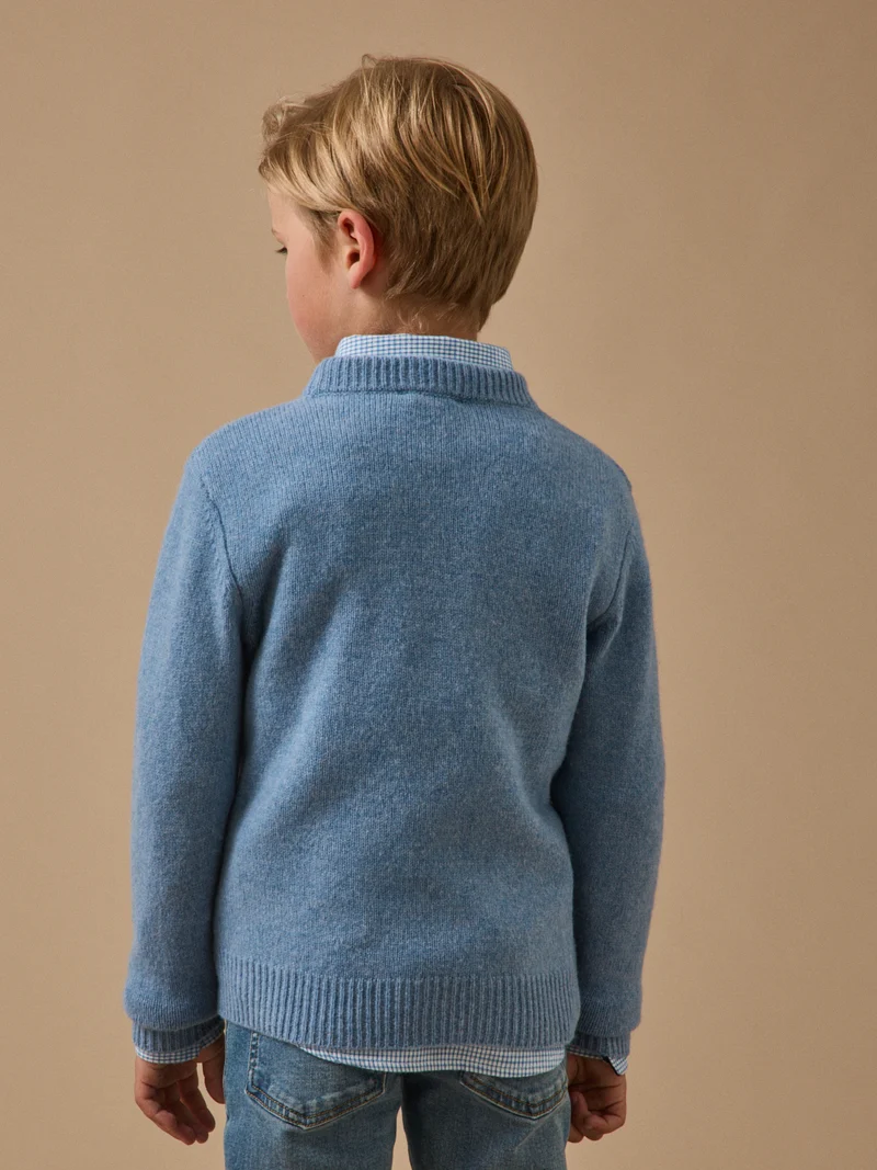 Jungenpullover aus Merino-Wolle