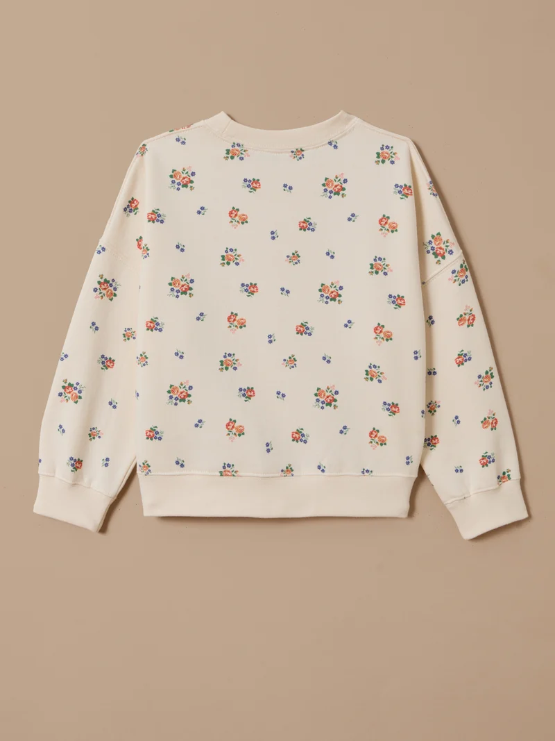 Mädchen-Sweatshirt mit Druckmuster