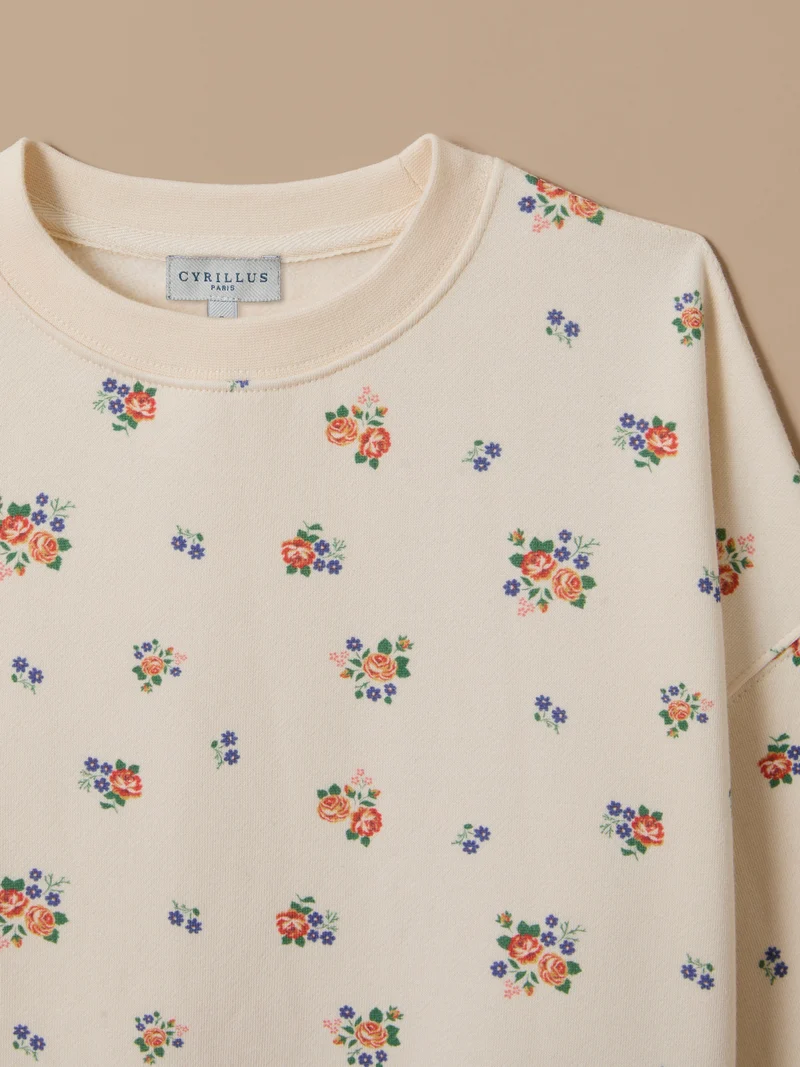 Mädchen-Sweatshirt mit Druckmuster