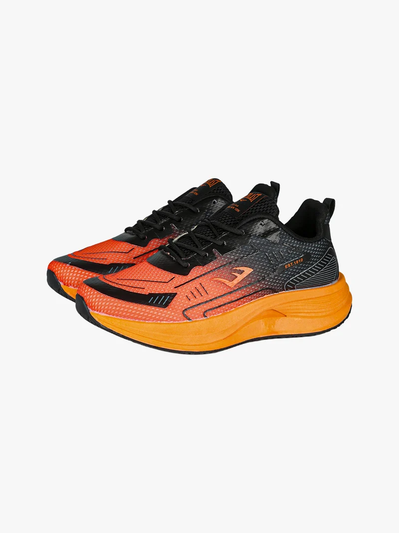 Sneakers sportive da uomo con lacci - arancione