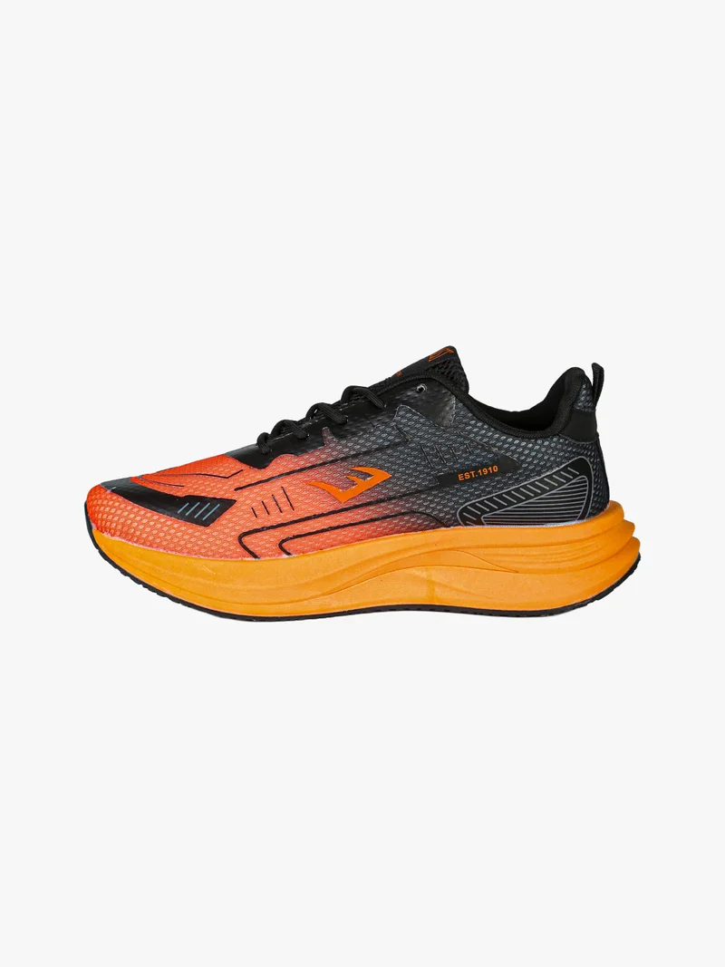 Sneakers sportive da uomo con lacci - arancione