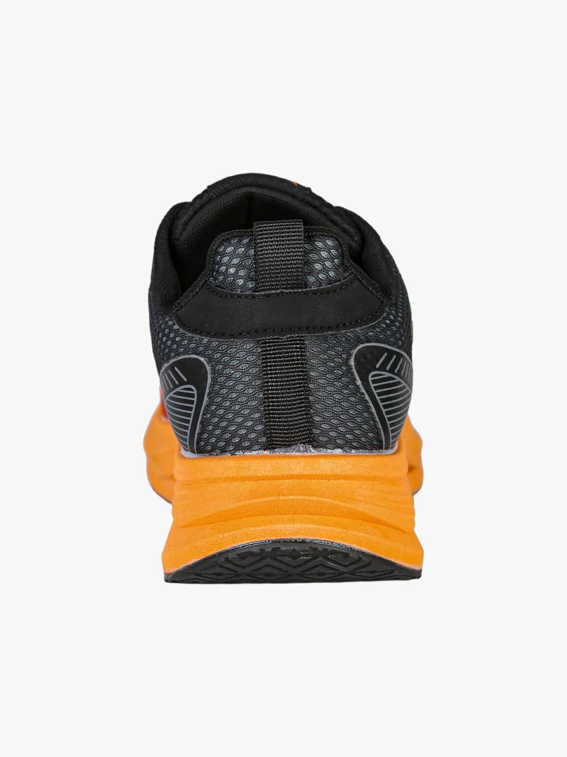 Sneakers sportive da uomo con lacci - arancione