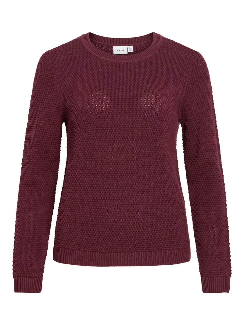VIDALO O-NECK L/S KNIT TOP- NOOS