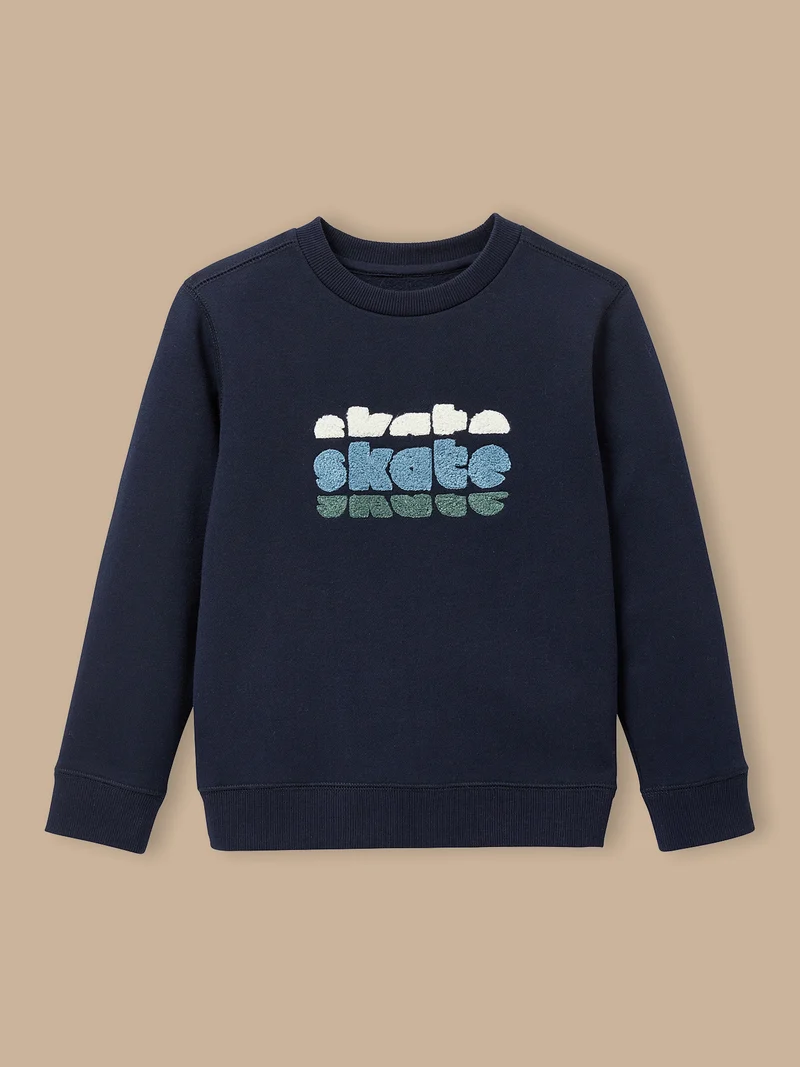 Jungen-Sweatshirt mit Stickerei