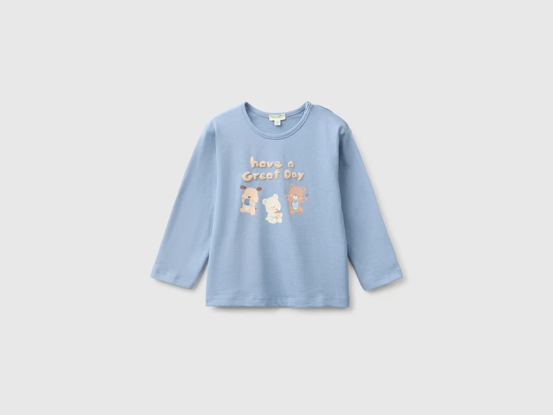 T-Shirt aus Bio-Baumwolle mit Print
