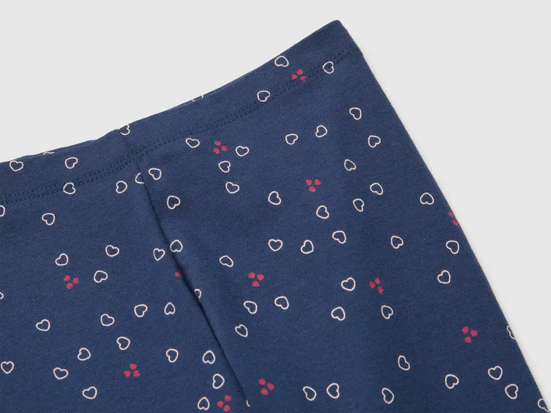 Gemusterte Leggings aus Stretch-Baumwolle