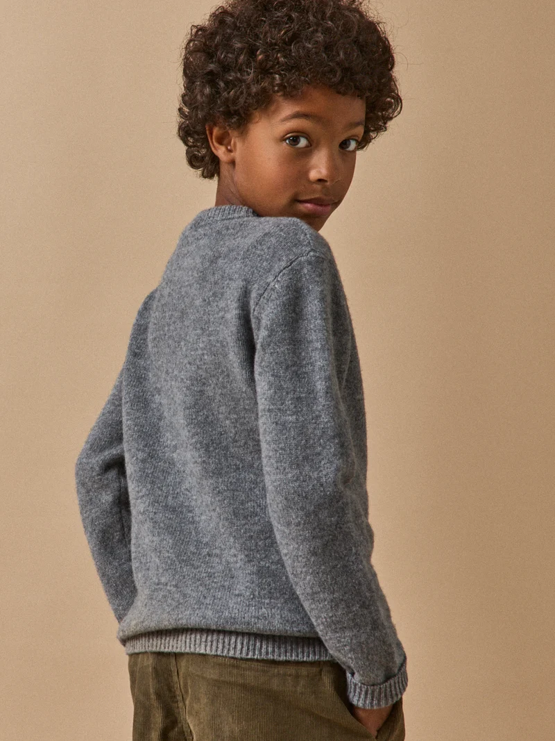 Jungenpullover aus Merino-Wolle
