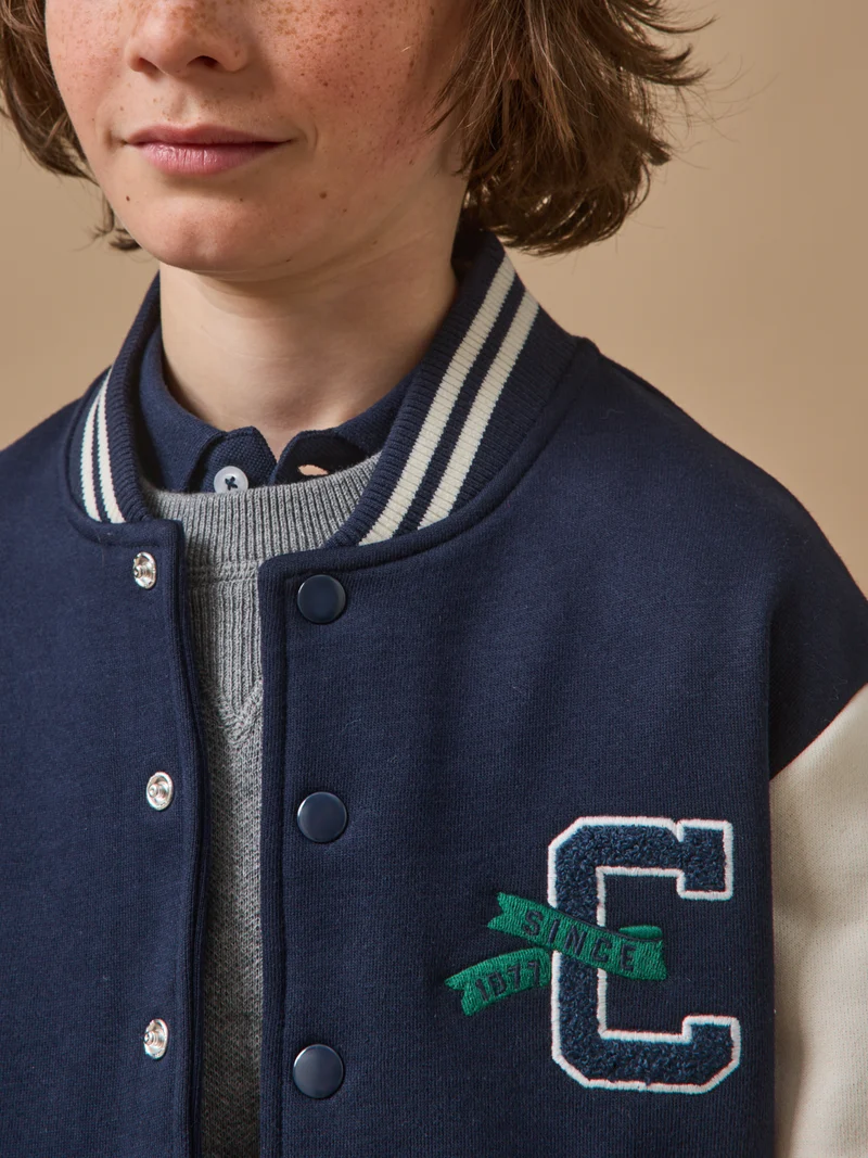 Jungen Teddy-Blouson mit Stickerei
