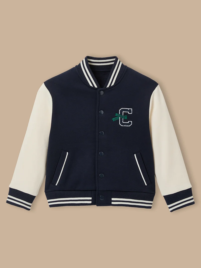 Jungen Teddy-Blouson mit Stickerei