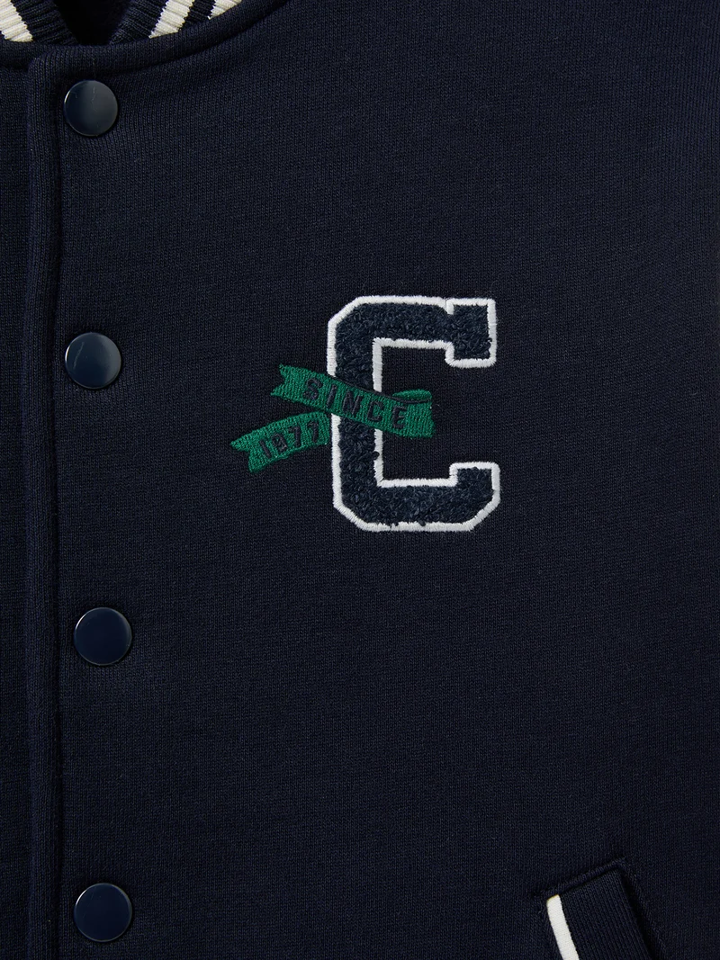 Jungen Teddy-Blouson mit Stickerei