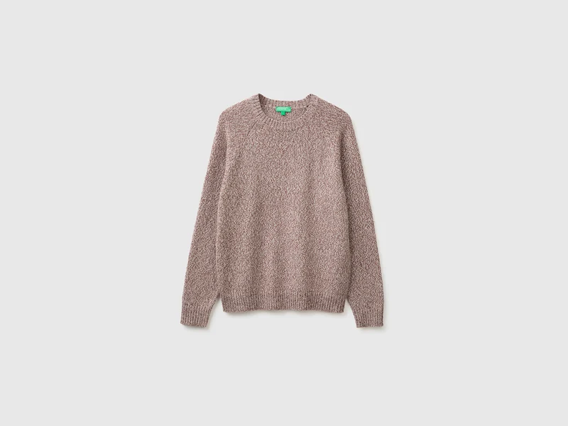 Farbblock-Pullover aus Wollmischung