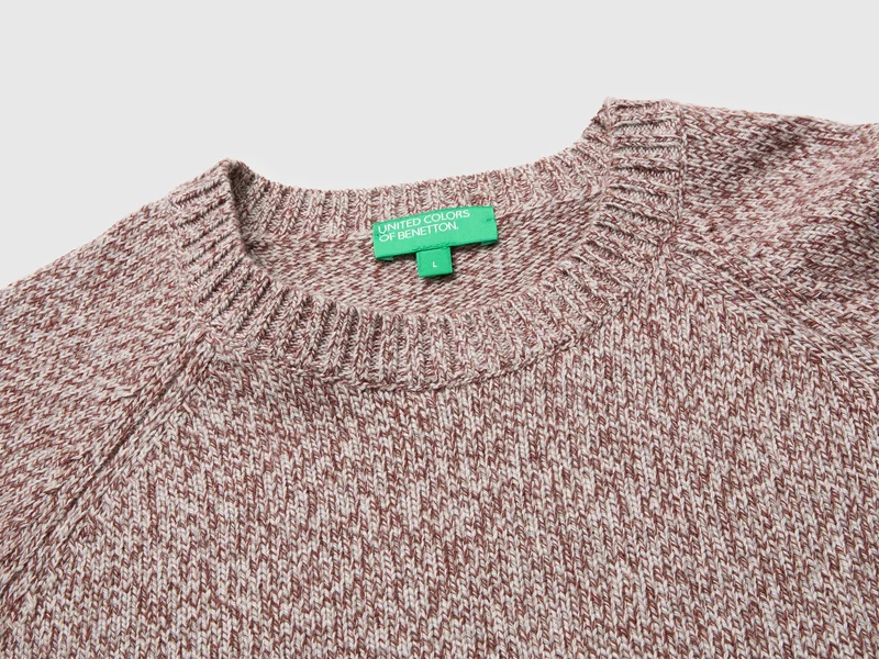 Farbblock-Pullover aus Wollmischung