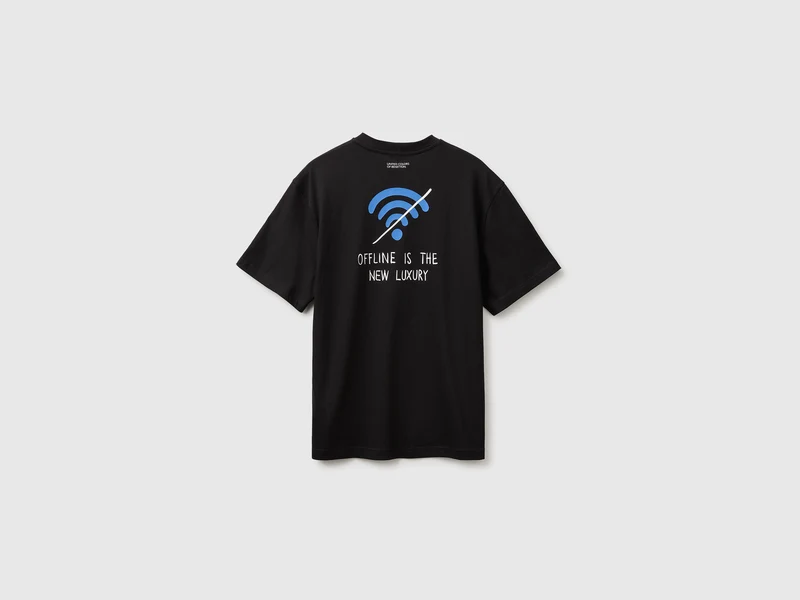 Lässiges T-Shirt mit Aufdruck