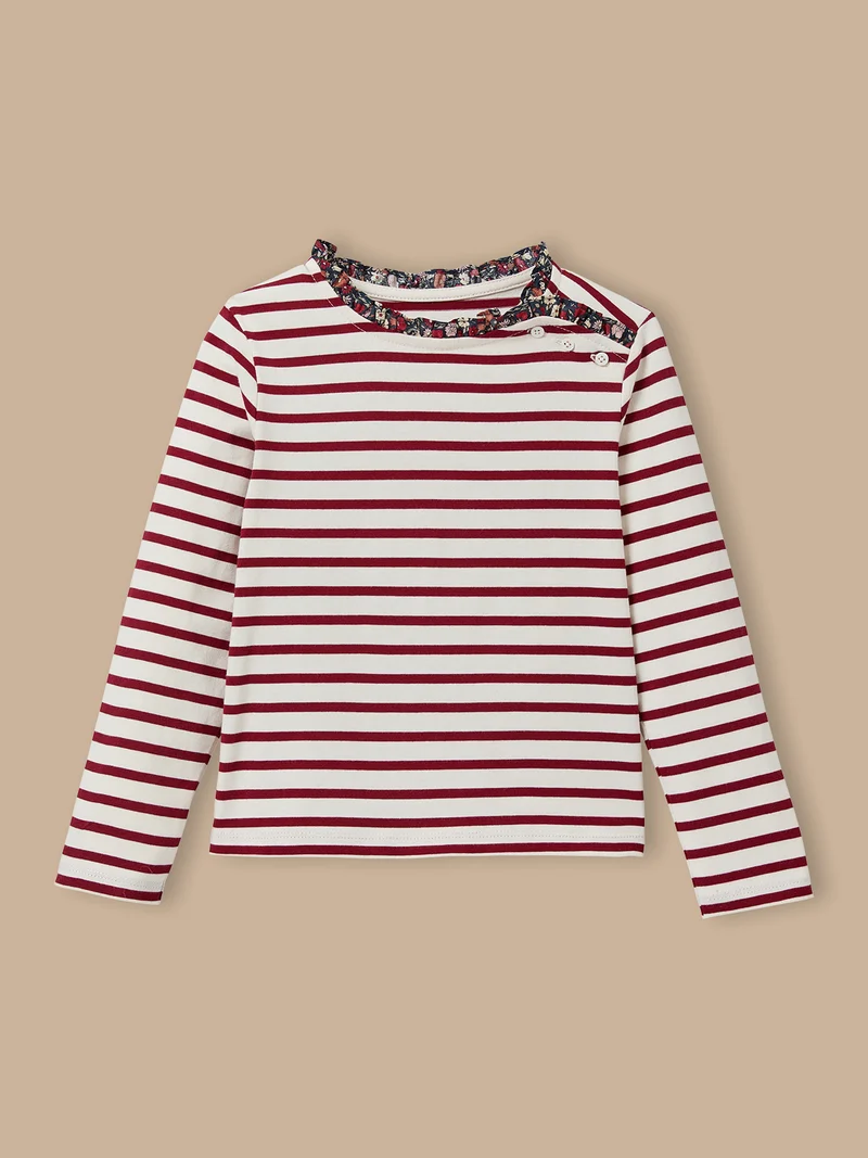 Mädchenshirt im Matrosenlook mit Liberty®-Stoff