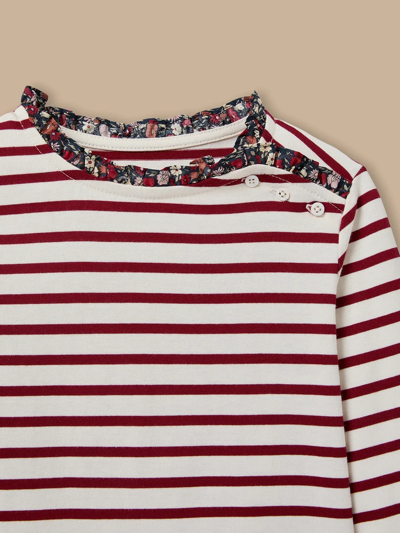 Mädchenshirt im Matrosenlook mit Liberty®-Stoff
