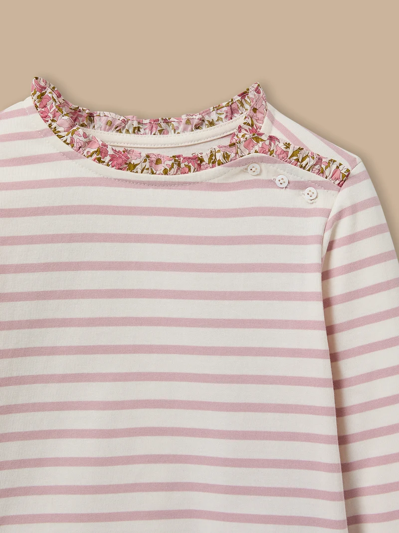 Mädchenshirt im Matrosenlook mit Liberty®-Stoff