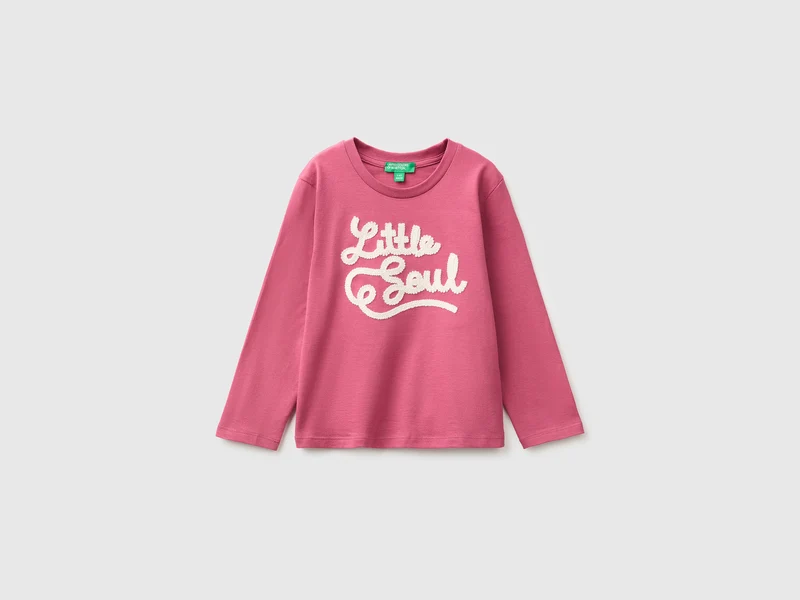 Besticktes T-Shirt aus Bio-Baumwolle