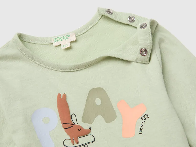T-Shirt aus Bio-Baumwolle mit Print
