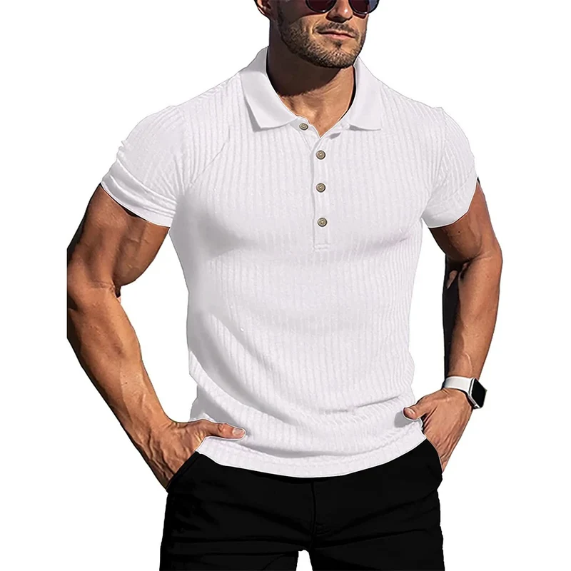Elegant Striped Polo Shirt