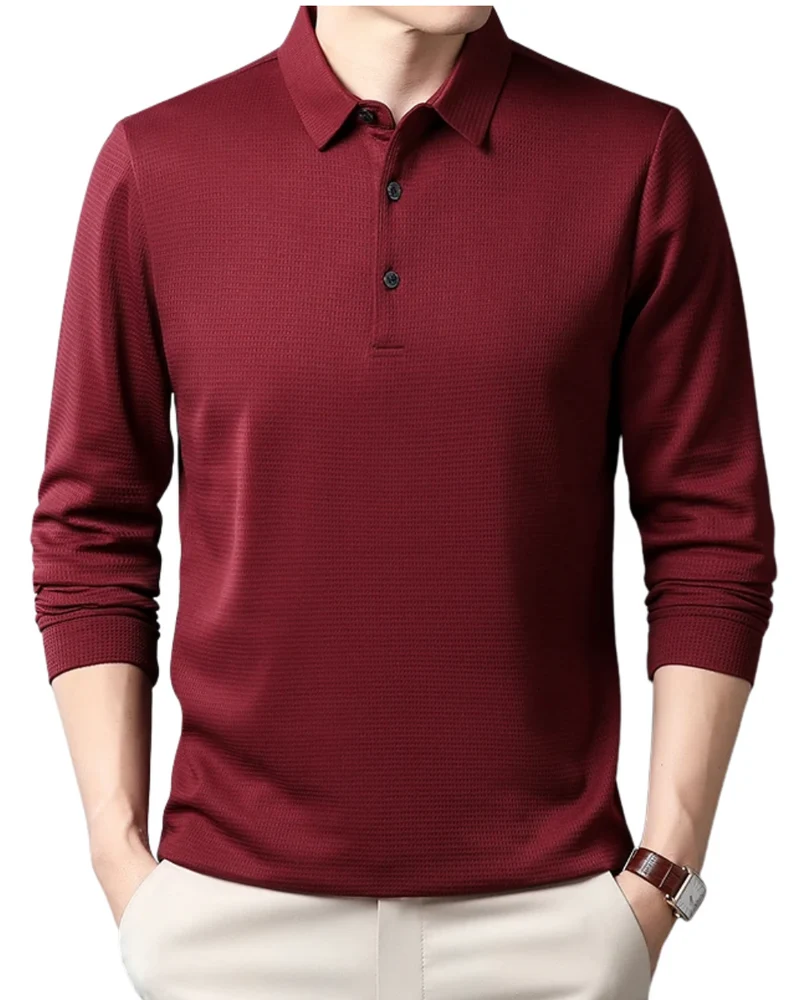 Elegant Long Sleeved Polo Shirt
