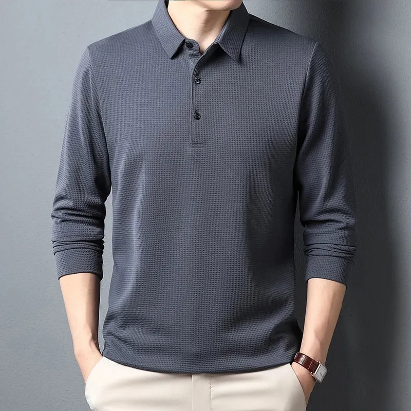 Elegant Long Sleeved Polo Shirt