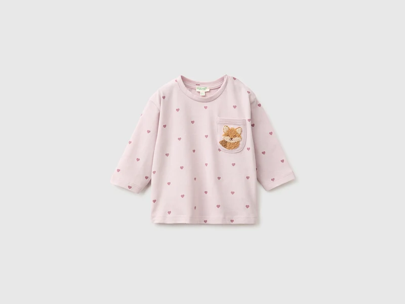 T-Shirt aus Bio-Baumwolle mit Allover-Muster