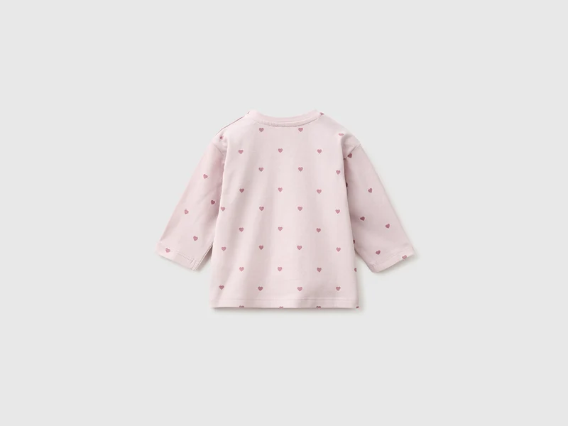 T-Shirt aus Bio-Baumwolle mit Allover-Muster
